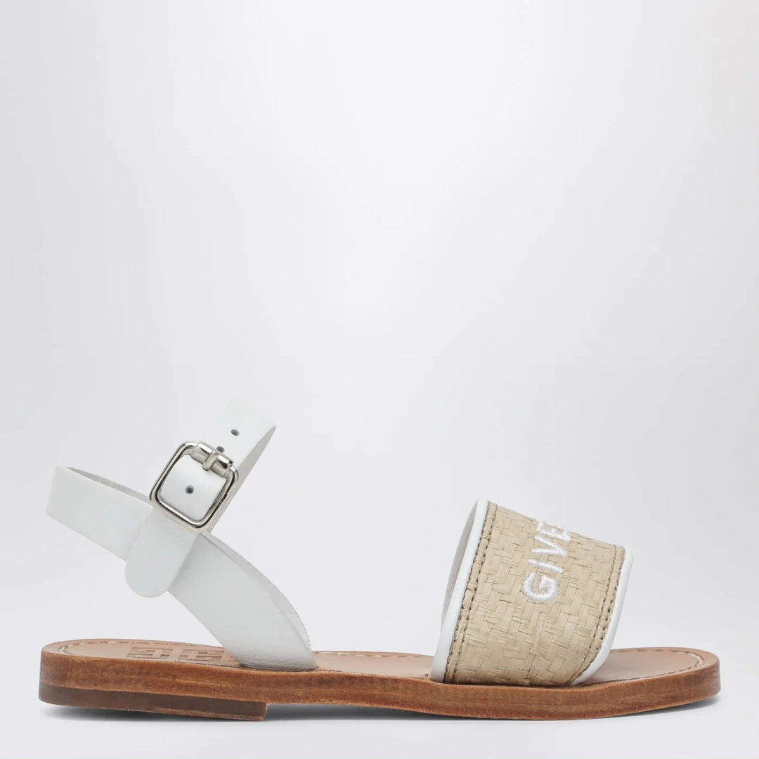 Givenchy - White/beige sandals with logo