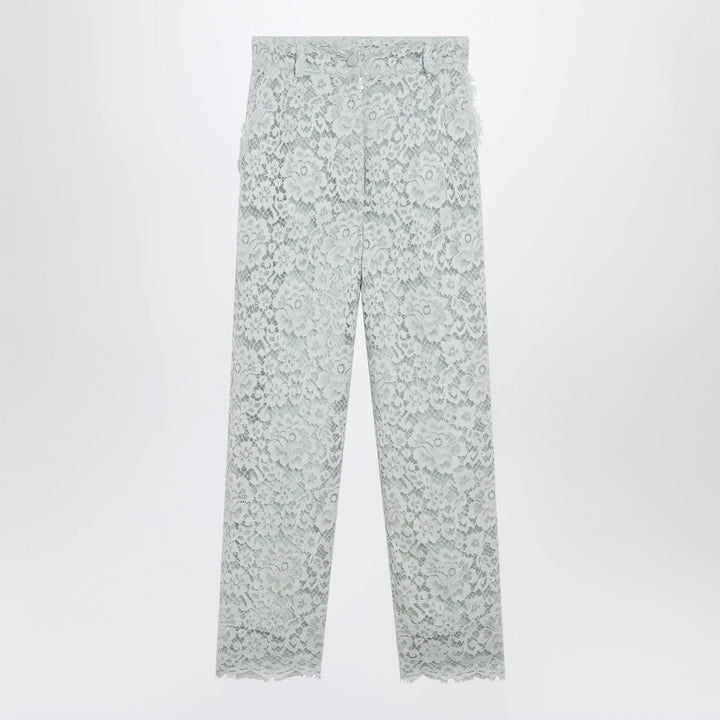 Dolce&amp;Gabbana - Ice blue lace trousers