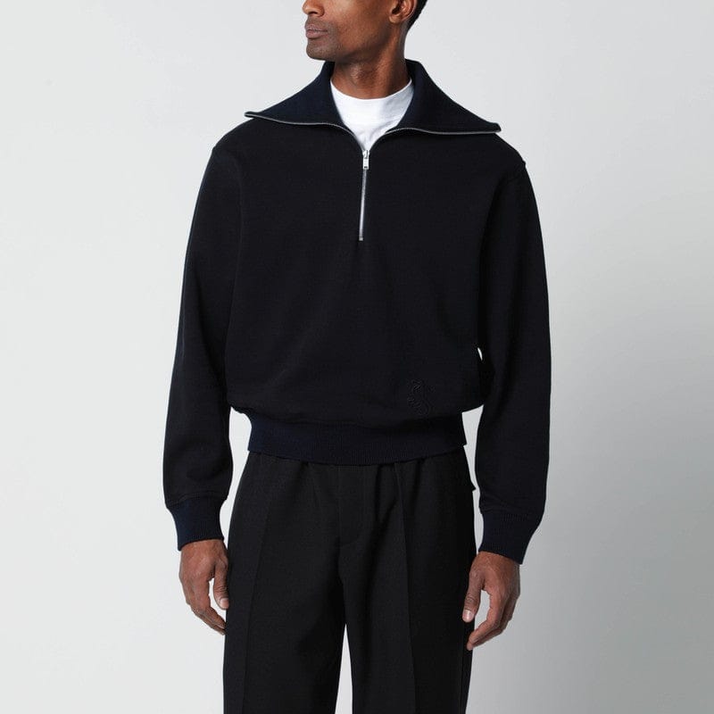 Shirts & Tops Jil Sander - Navy blue half-zip sweatshirt - 52 IT Brand