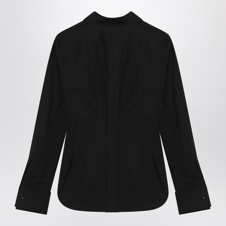 Max Mara Black cotton shirt with logo