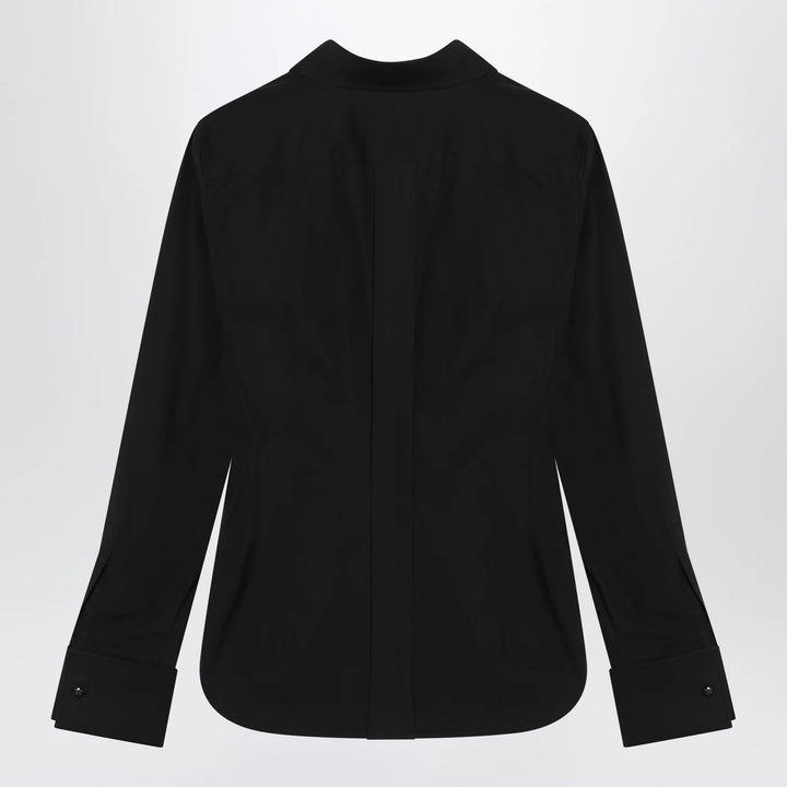 Max Mara - Black cotton shirt with logo