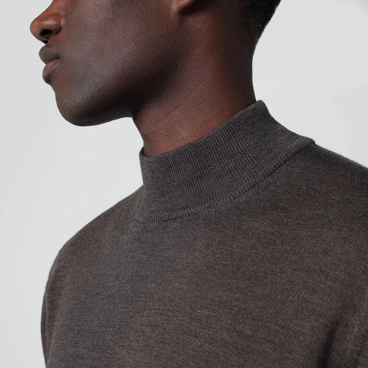 Tagliatore - Taupe wool turtleneck sweater