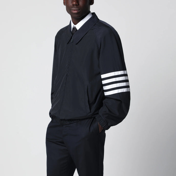 Thom Browne - Lightweight navy blue zip-up jacket