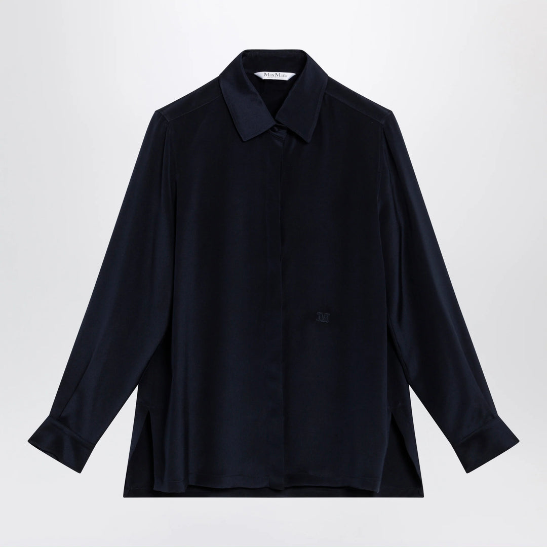 Max Mara - Navy blue silk shirt