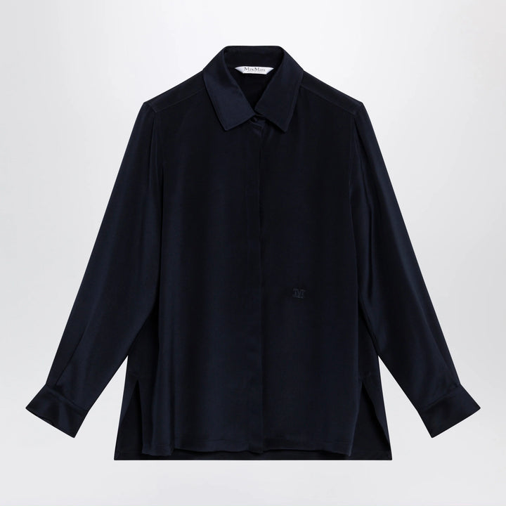 Max Mara - Navy blue silk shirt