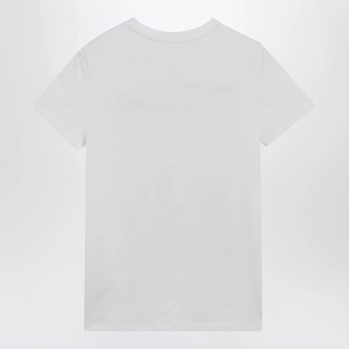 Max Mara - Optical white cotton jersey T-shirt with front print