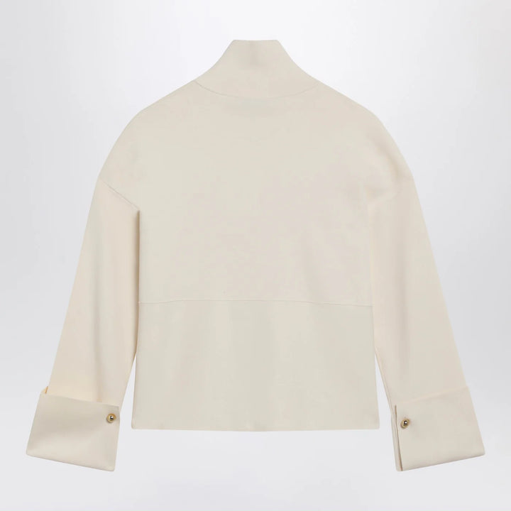 Max Mara - Ivory viscose-blend zip-up sweatshirt