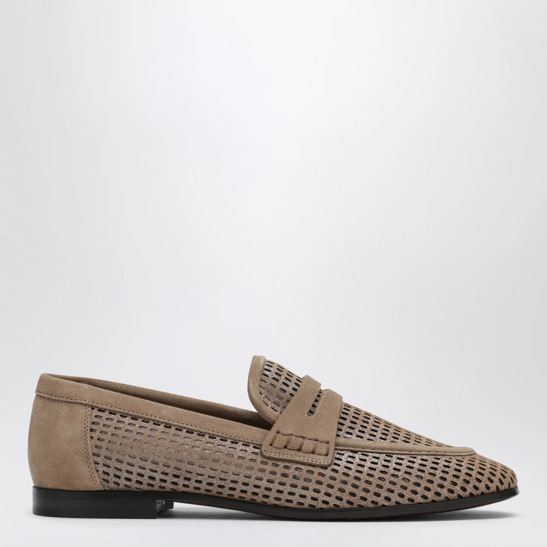 Brunello Cucinelli - Brown loafers in Sparkling Net leather