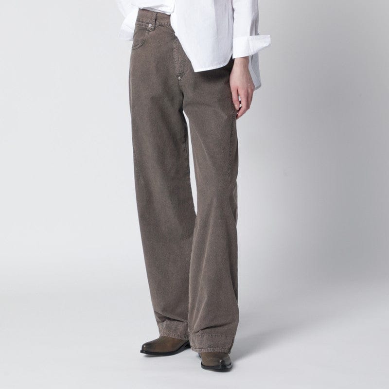 Pants 6397 - Washed olive green wide-leg jeans - 28 Brand