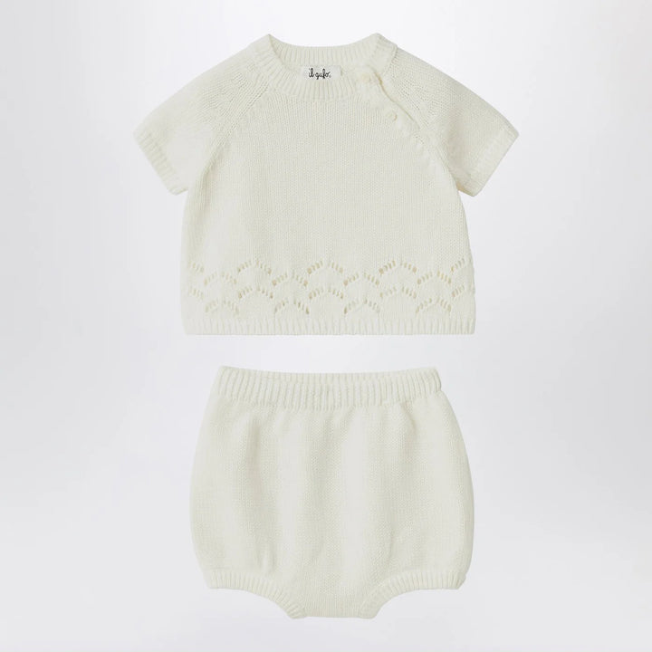 Il Gufo - White milk set in organic cotton