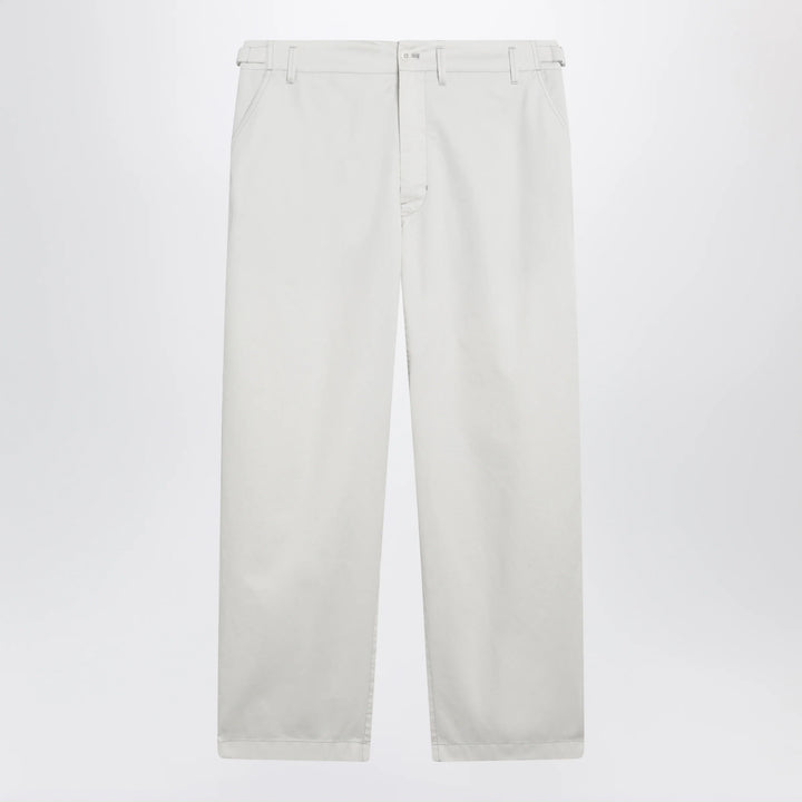 LEMAIRE - Powder white cotton trousers