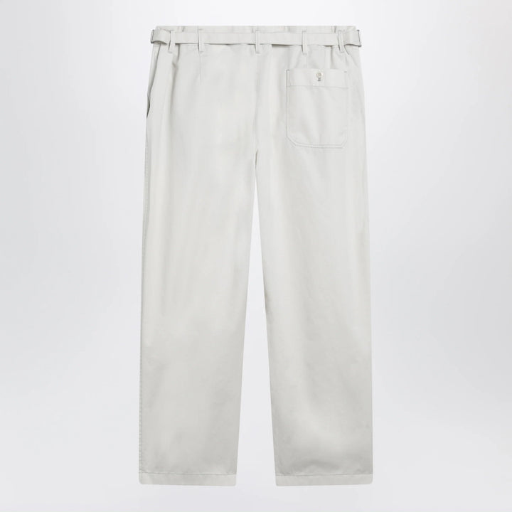 LEMAIRE - Powder white cotton trousers