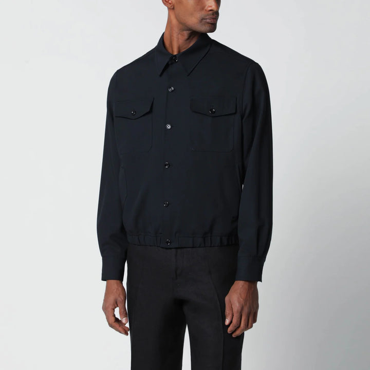 Lardini - Blue wool shirt jacket