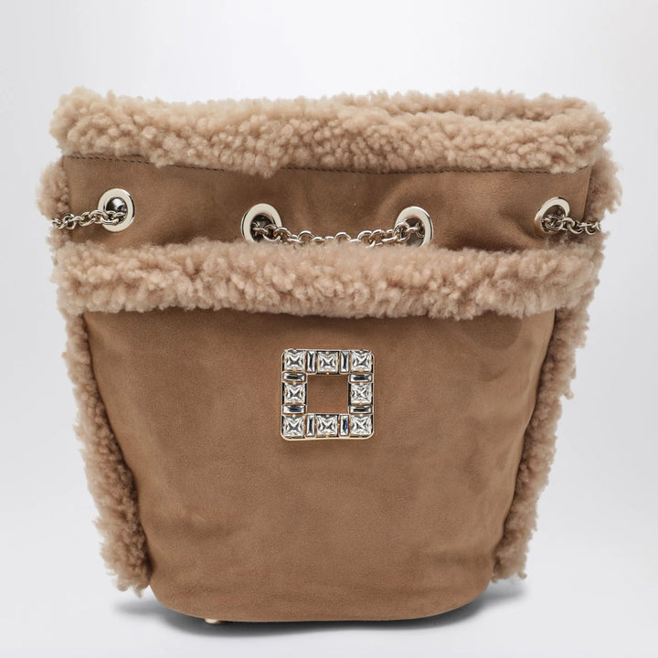 ROGER VIVIER - Très Vivier backpack in suede and shearling