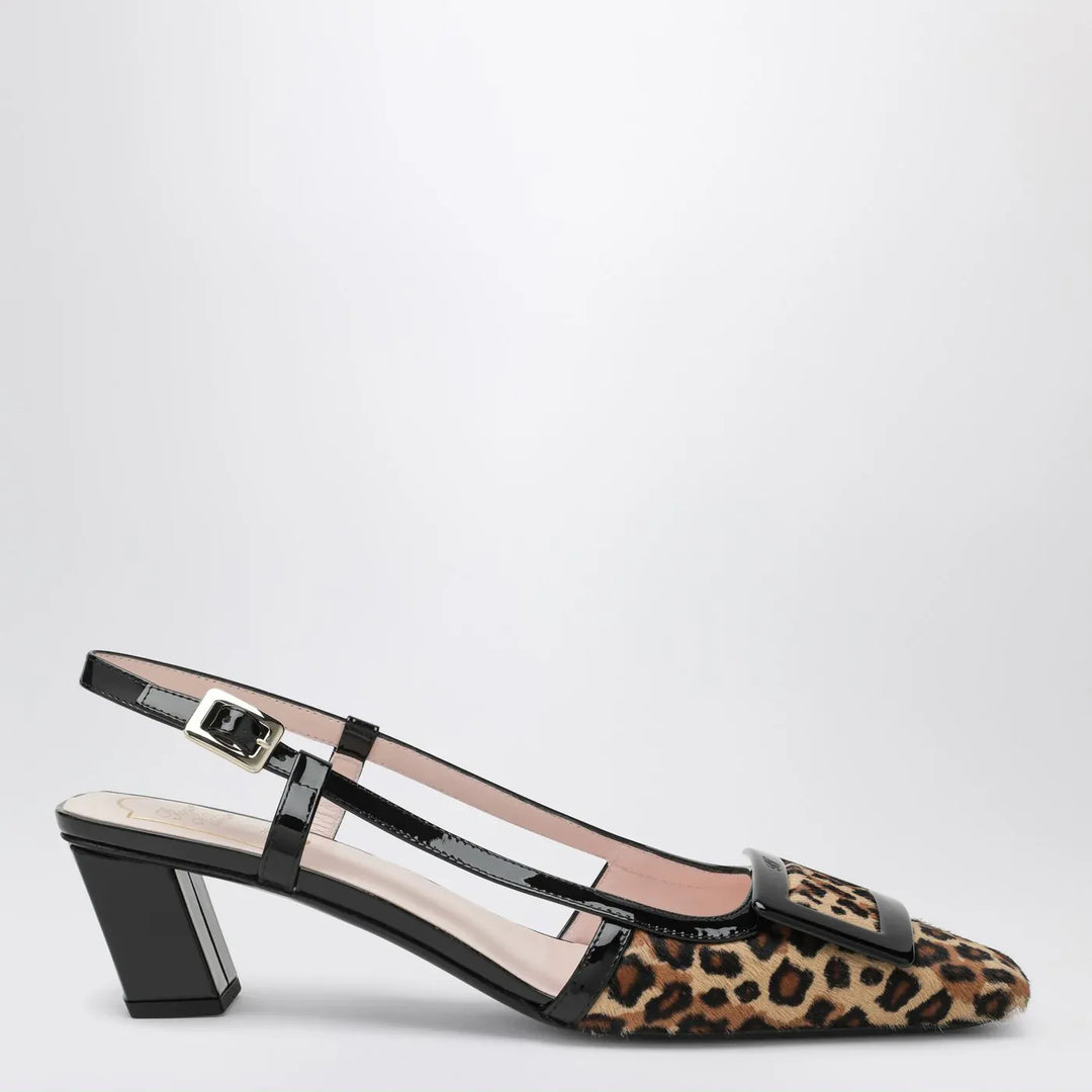 ROGER VIVIER - Belle Vivier leopard print pony skin slingback Brand Apparel &amp; Accessories 36 IT