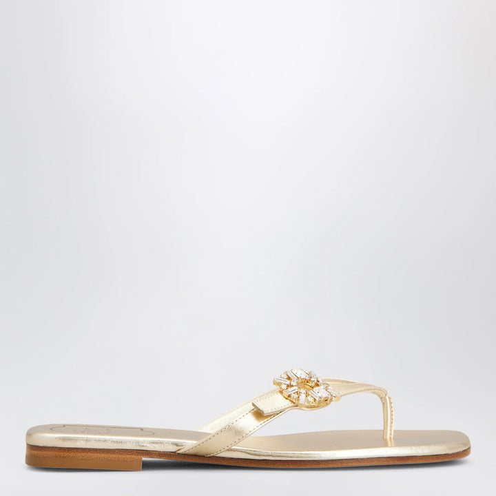 ROGER VIVIER - Gold metallic nappa leather slip-on