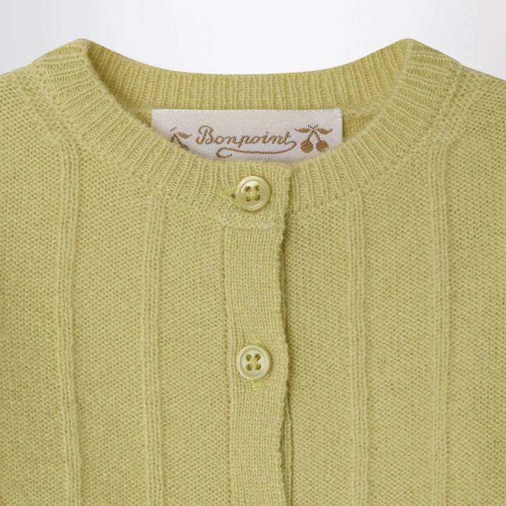 Bonpoint - Leander light green cashmere cardigan