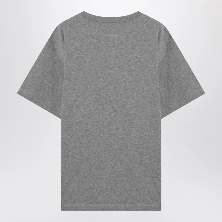 MM6 Maison Margiela - Grey mélange cotton T-shirt with gloves