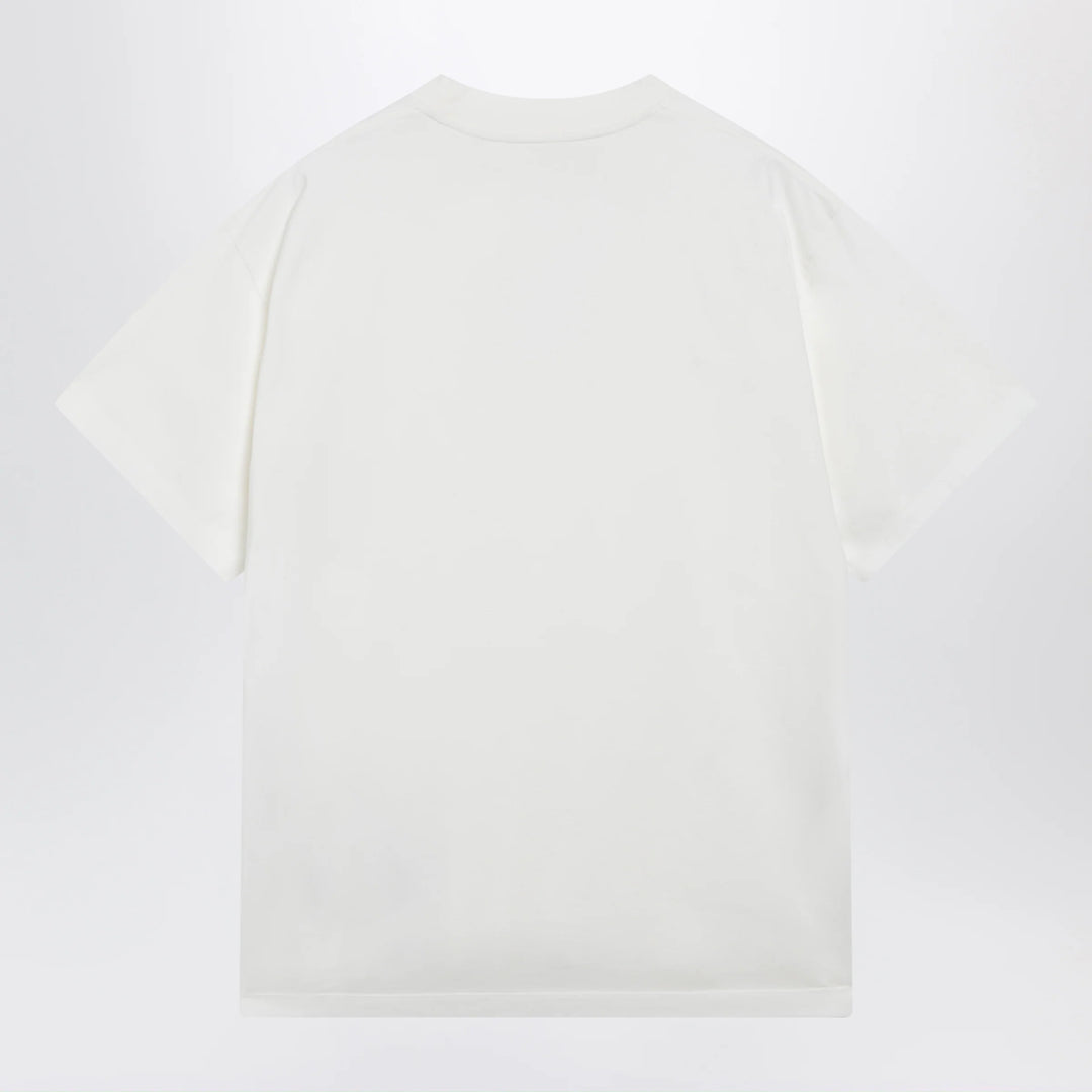 MM6 Maison Margiela - White cotton jersey T-shirt with logo patch