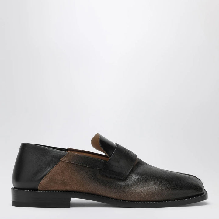 Maison Margiela - Tabi City loafers in suede with laminated treatment