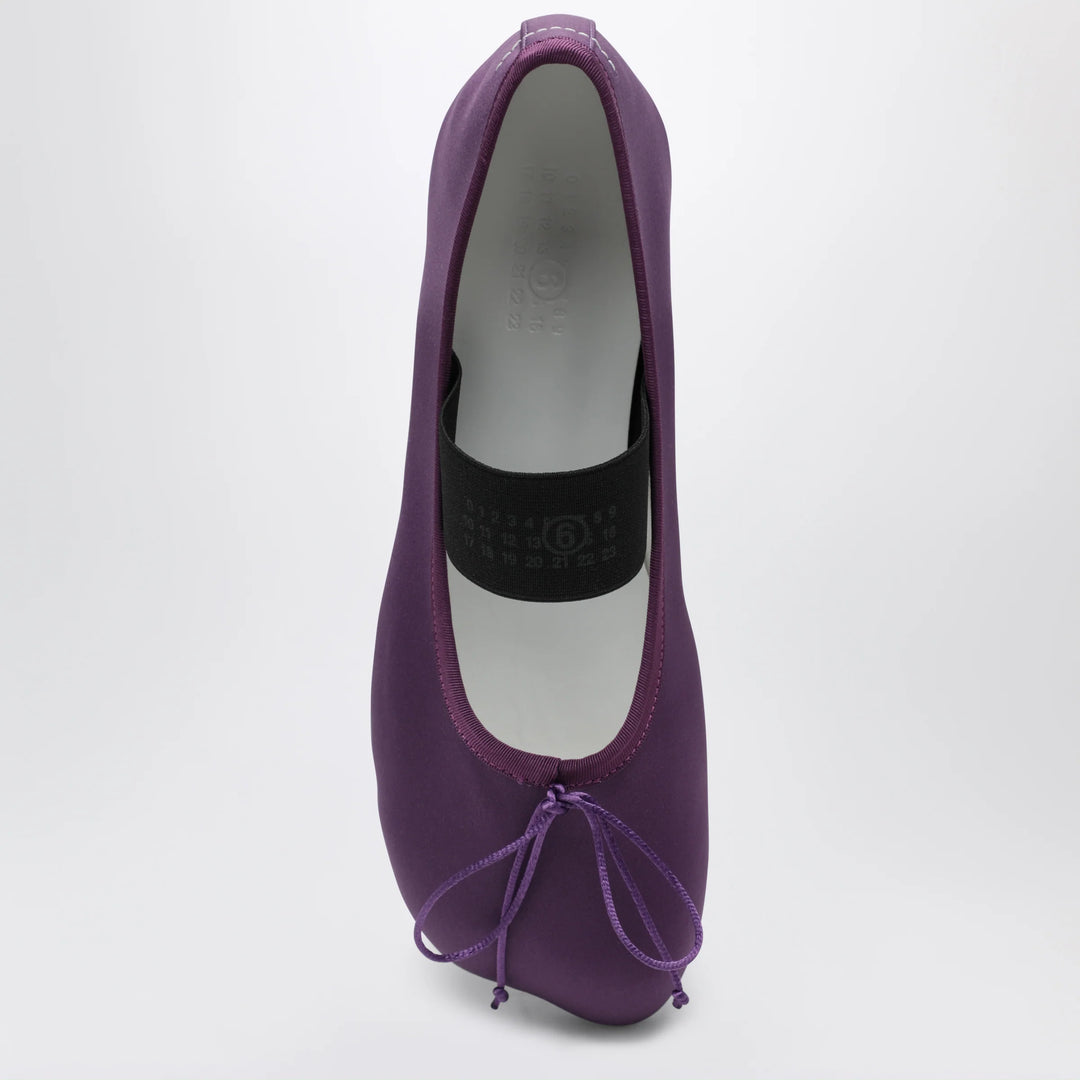 MM6 Maison Margiela - Anatomic Numeric plum-colored ballet flats
