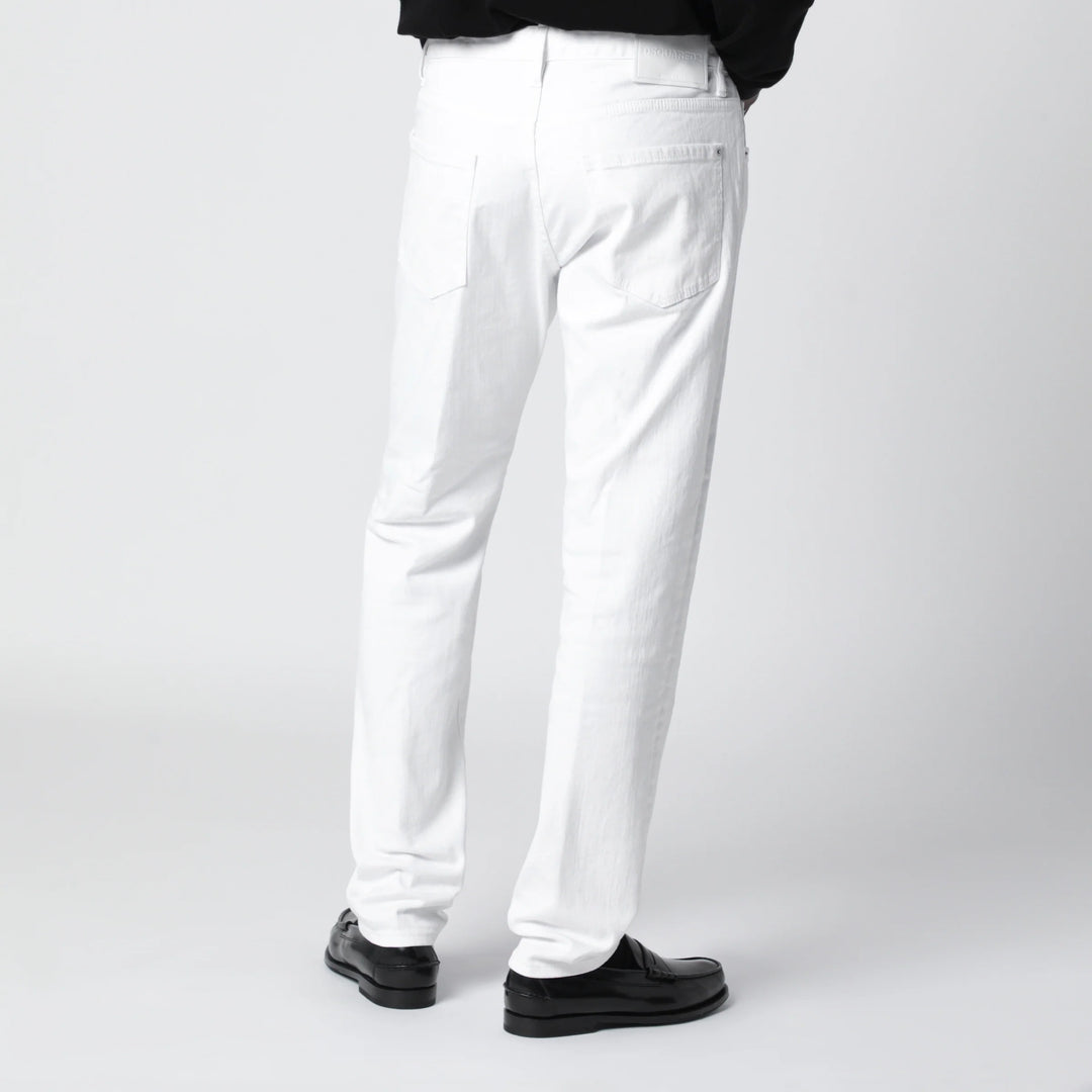 Dsquared2 - Teddy jeans in white stretch cotton denim