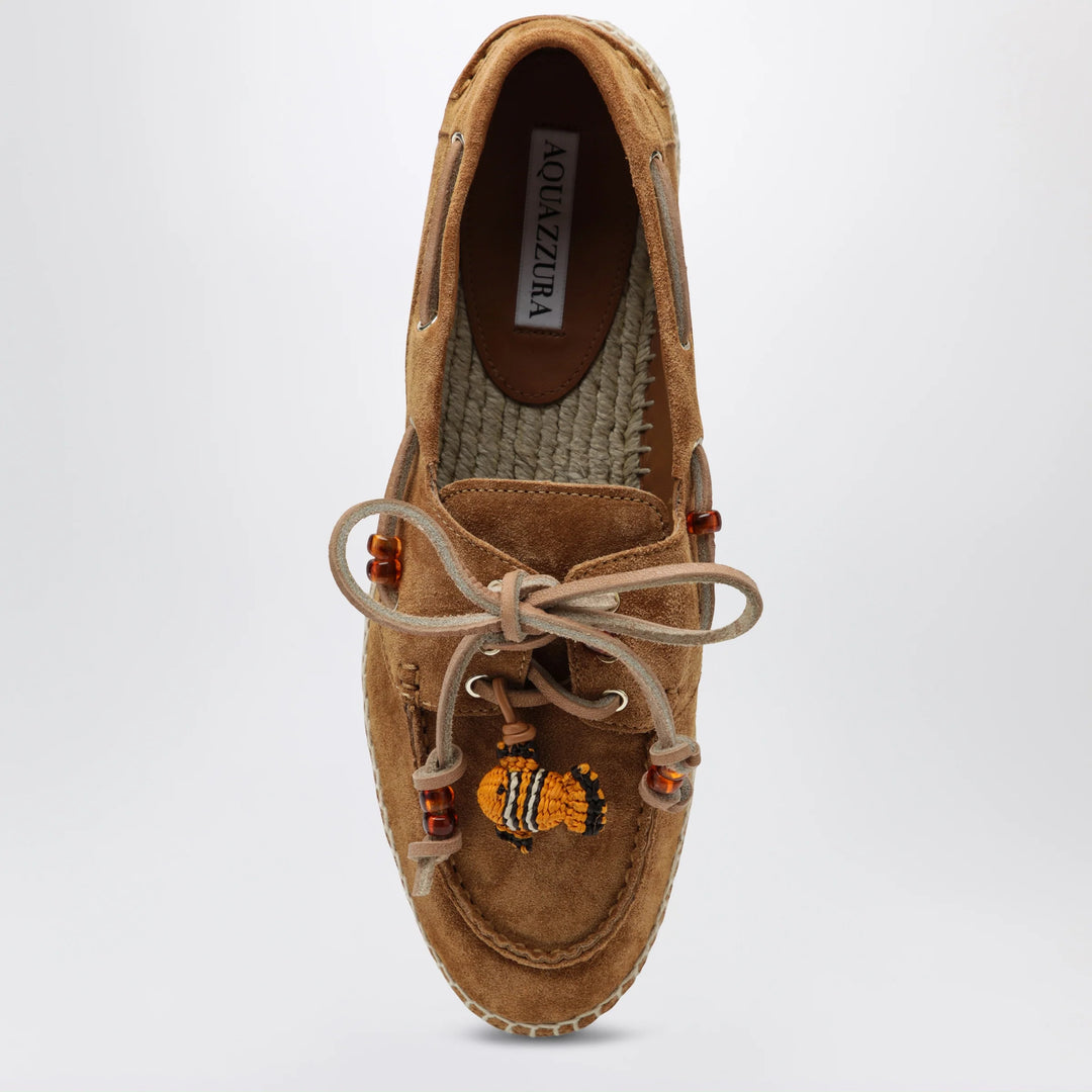 Aquazzura - Seafarer espadrilles in tobacco suede leather