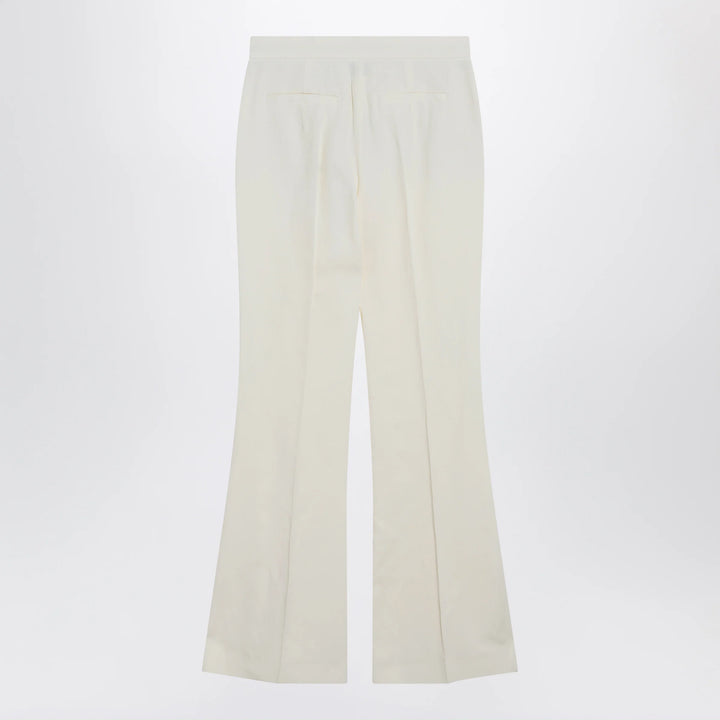 Sportmax - Low-rise flare trousers in viscose and textile paper