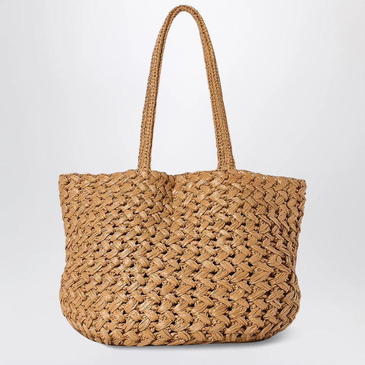 The Row - Estelle Two tote bag in woven raffia in Tea color