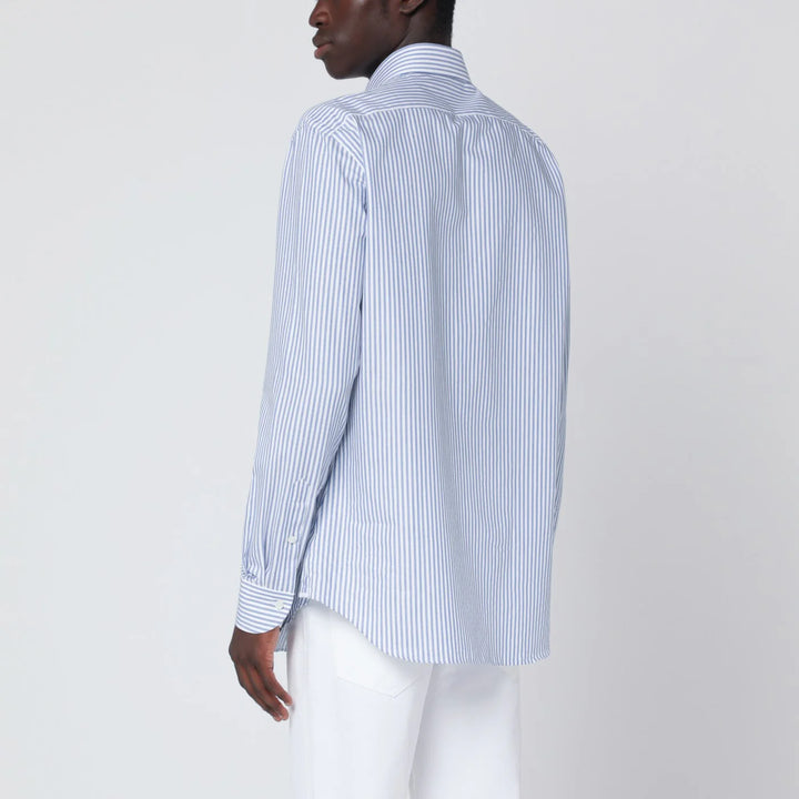 XACUS - White Tailor Fit striped Travel shirt