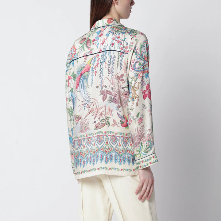 ETRO - Floral print shirt in fluid twill