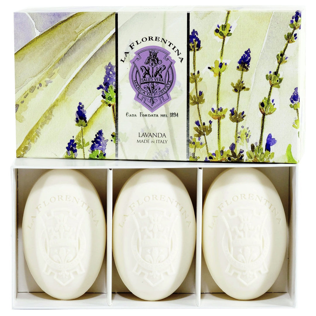 La Florentina 150g 3 Bars Soap Gift Boxed La Florentina Lavender 3 Bars Soap 150g Brand