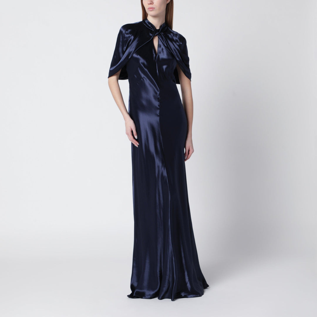 Apparel & Accessories Alberta Ferretti - Long blue dress in shiny satin Brand