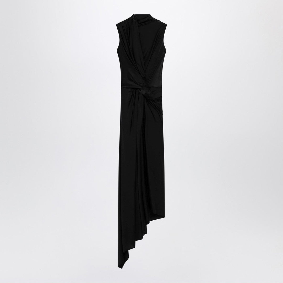 Apparel & Accessories 36  FR Balenciaga - Black draped midi dress Brand