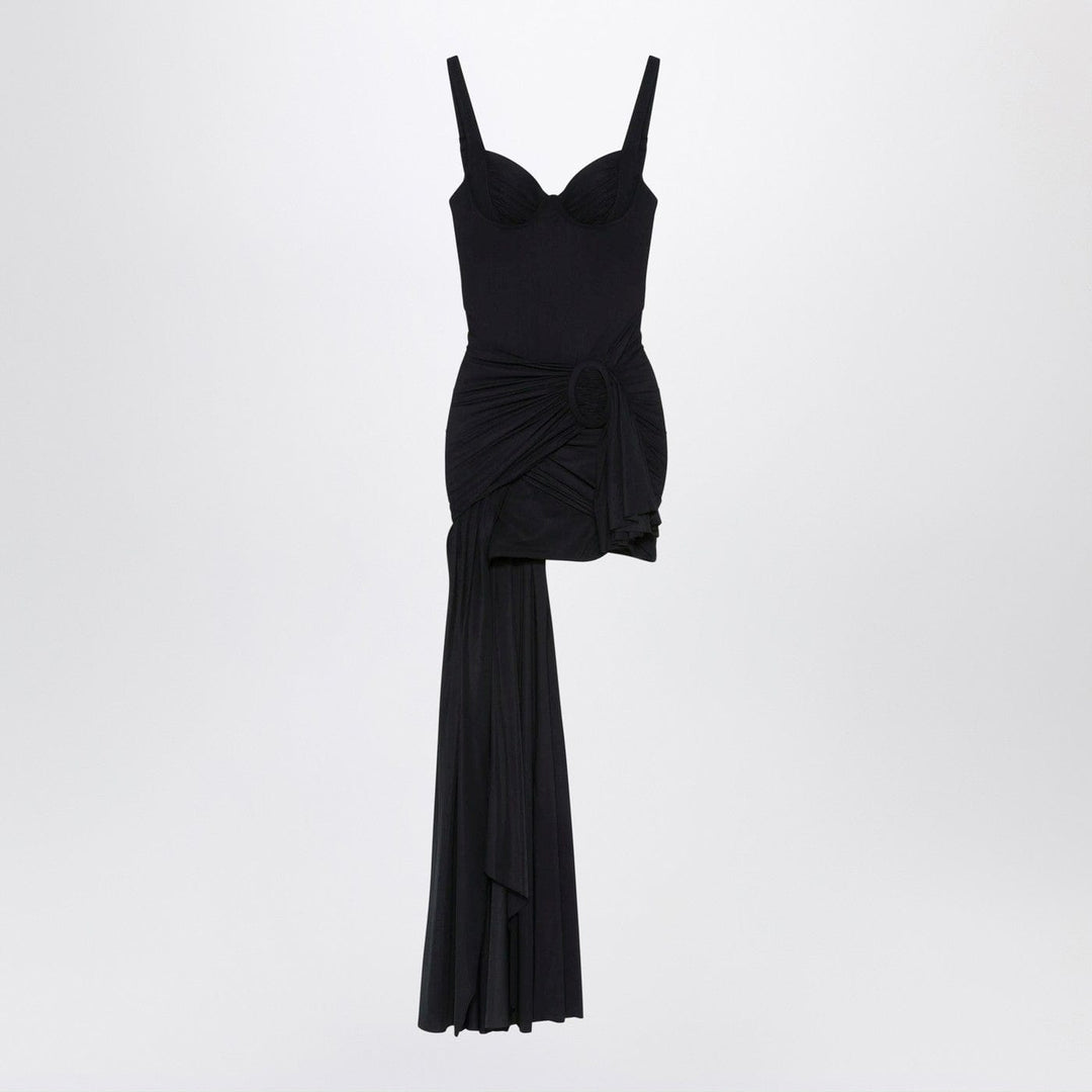 Apparel & Accessories 34  FR Balenciaga - Black draped mini dress in jersey Brand