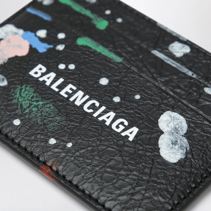 Balenciaga - Cash leather card holder with painter’s print Brand Apparel &amp; Accessories TU