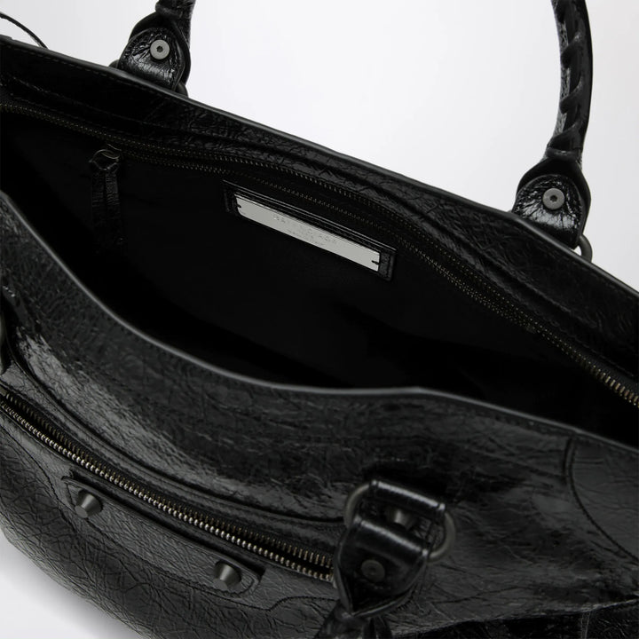 Balenciaga - Le City Medium lambskin leather handbag in black Brand Apparel &amp; Accessories TU