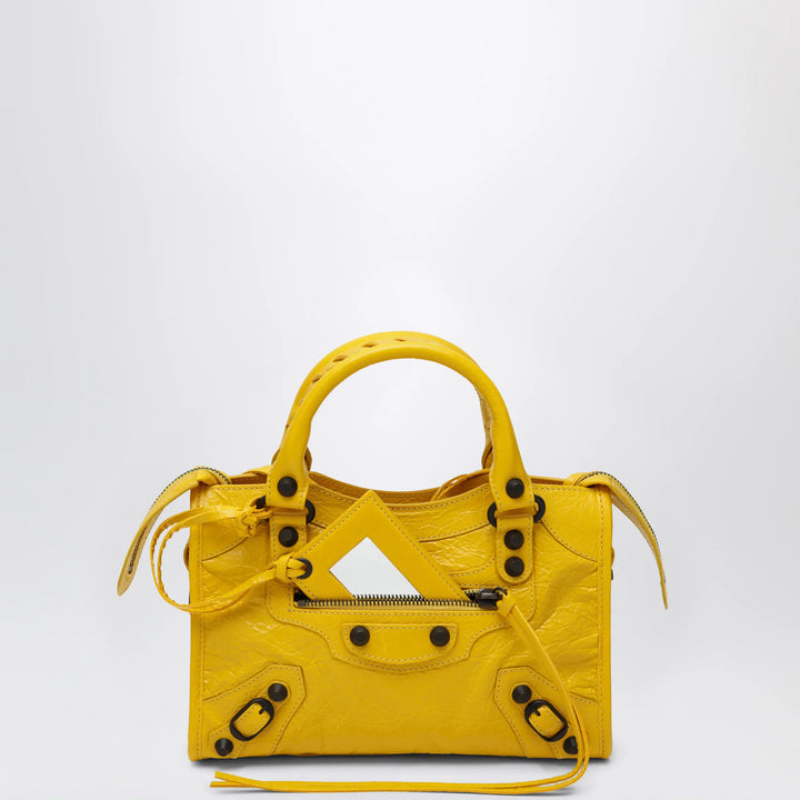 Balenciaga - Le City Mini handbag in Arena lambskin yellow Brand Apparel &amp; Accessories TU