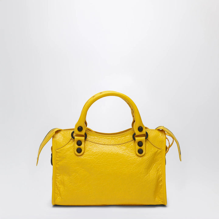 Balenciaga - Le City Mini handbag in Arena lambskin yellow Brand Apparel &amp; Accessories TU