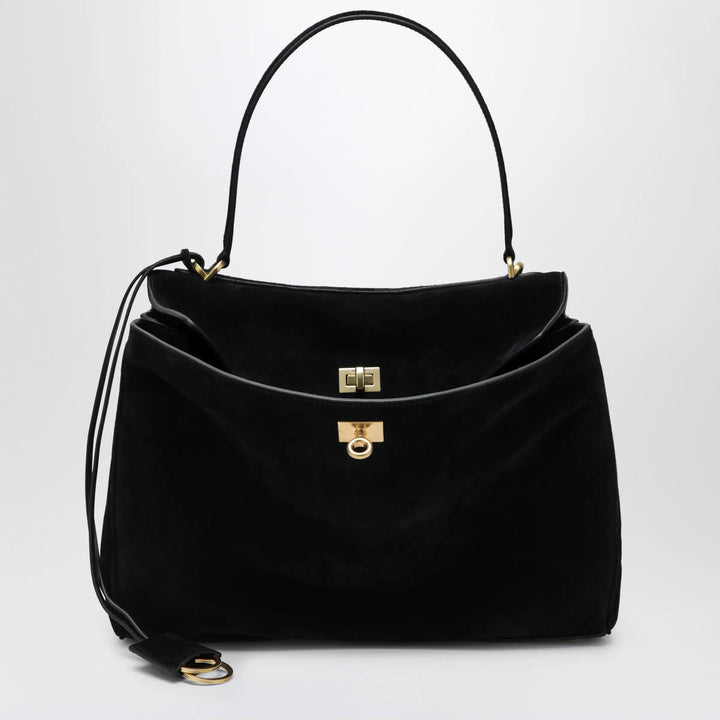 Balenciaga - Medium Rodeo bag in suede calfskin, black Brand Apparel &amp; Accessories TU
