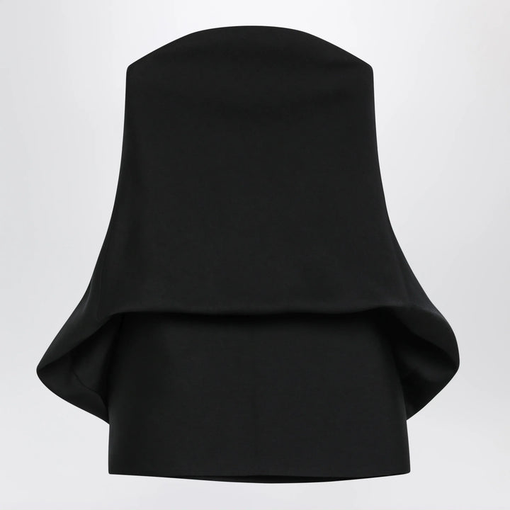 Balenciaga - Mini balloon bustier dress in wool and silk black Brand Apparel &amp; Accessories 36  FR