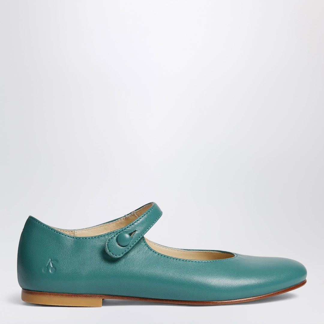 Apparel & Accessories Bonpoint - Ella ballet flats in slate green leather Brand
