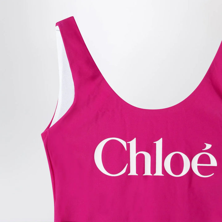 Chloé - Fuchsia swimsuit with logo Brand Apparel &amp; Accessories