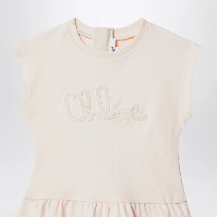 Chloé - Light pink dress with logo embroidery Brand Apparel &amp; Accessories 2Y