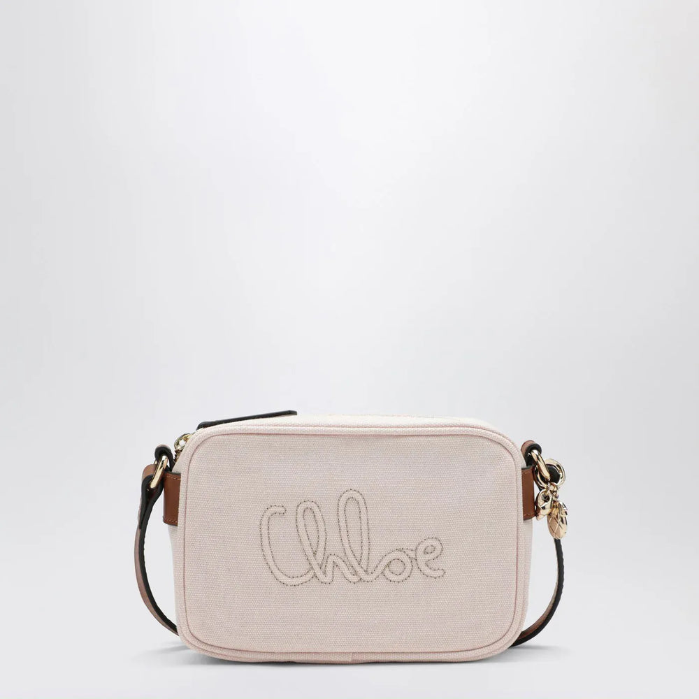 Chloé - Petal pink crossbody bag with logo embroidery Brand Apparel & Accessories TU