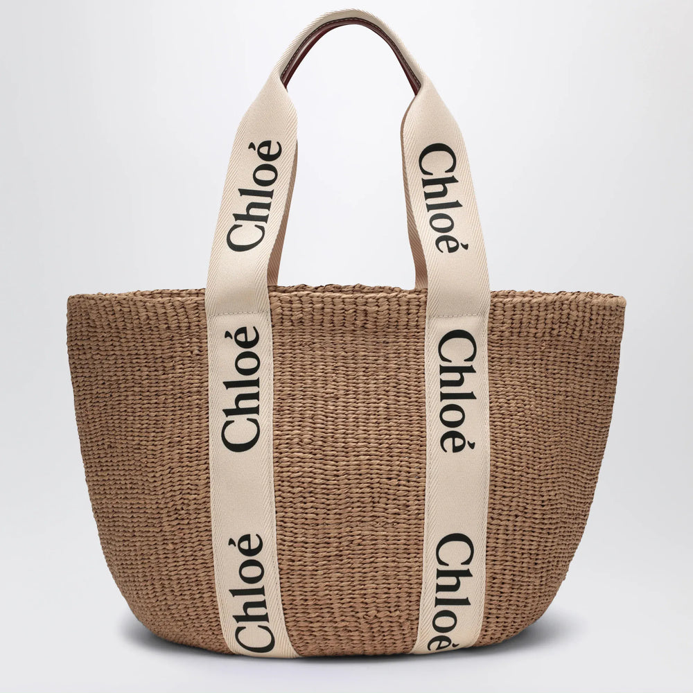 Chloé - Woody large basket bag with white ribbon Brand Apparel & Accessories