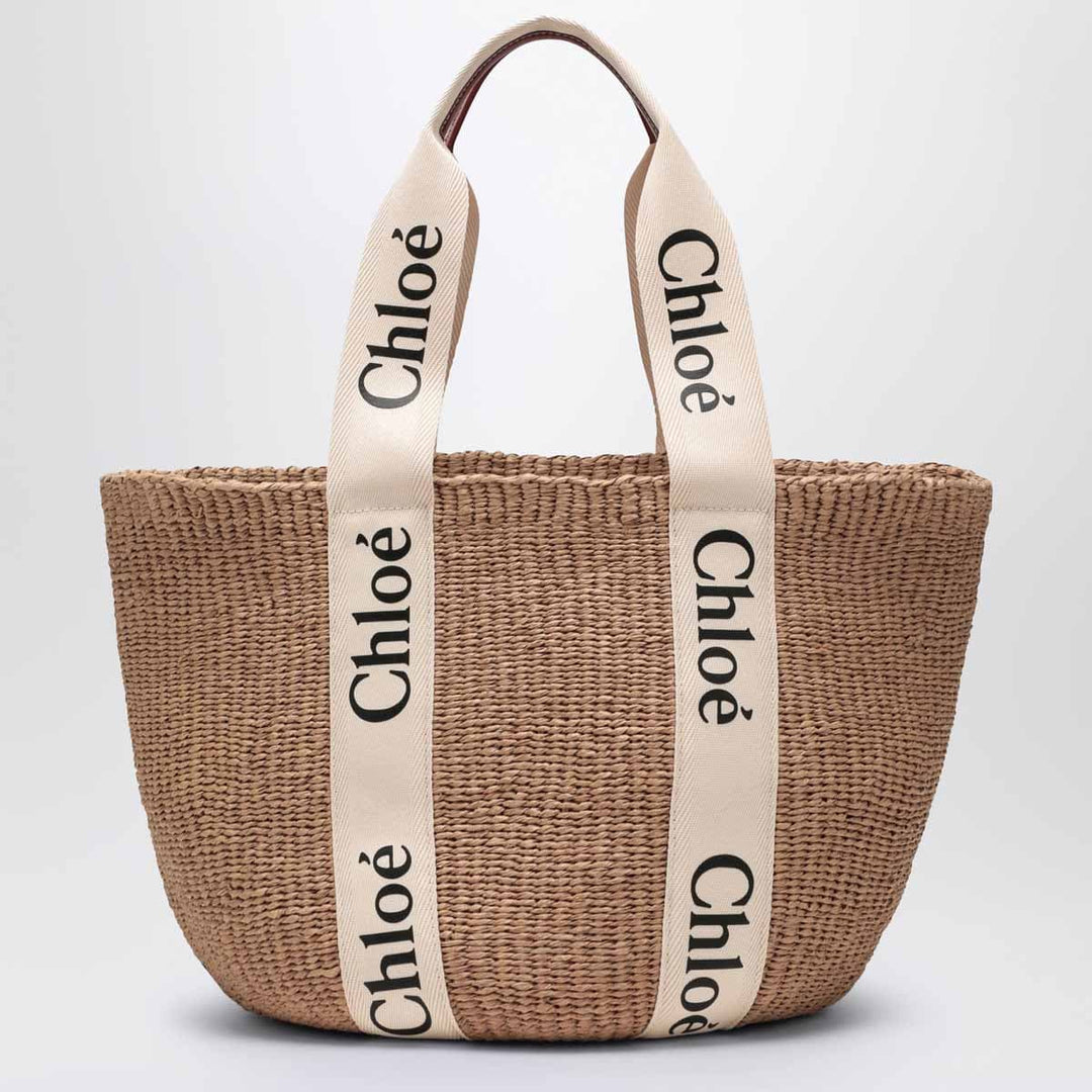 Apparel &amp; Accessories TU Chloé - Woody large basket bag with white ribbon Brand