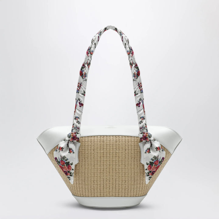 Dolce&amp;Gabbana - Capri raffia coffa bag in cream and white Brand Apparel &amp; Accessories > Clothing Accessories > Hats TU