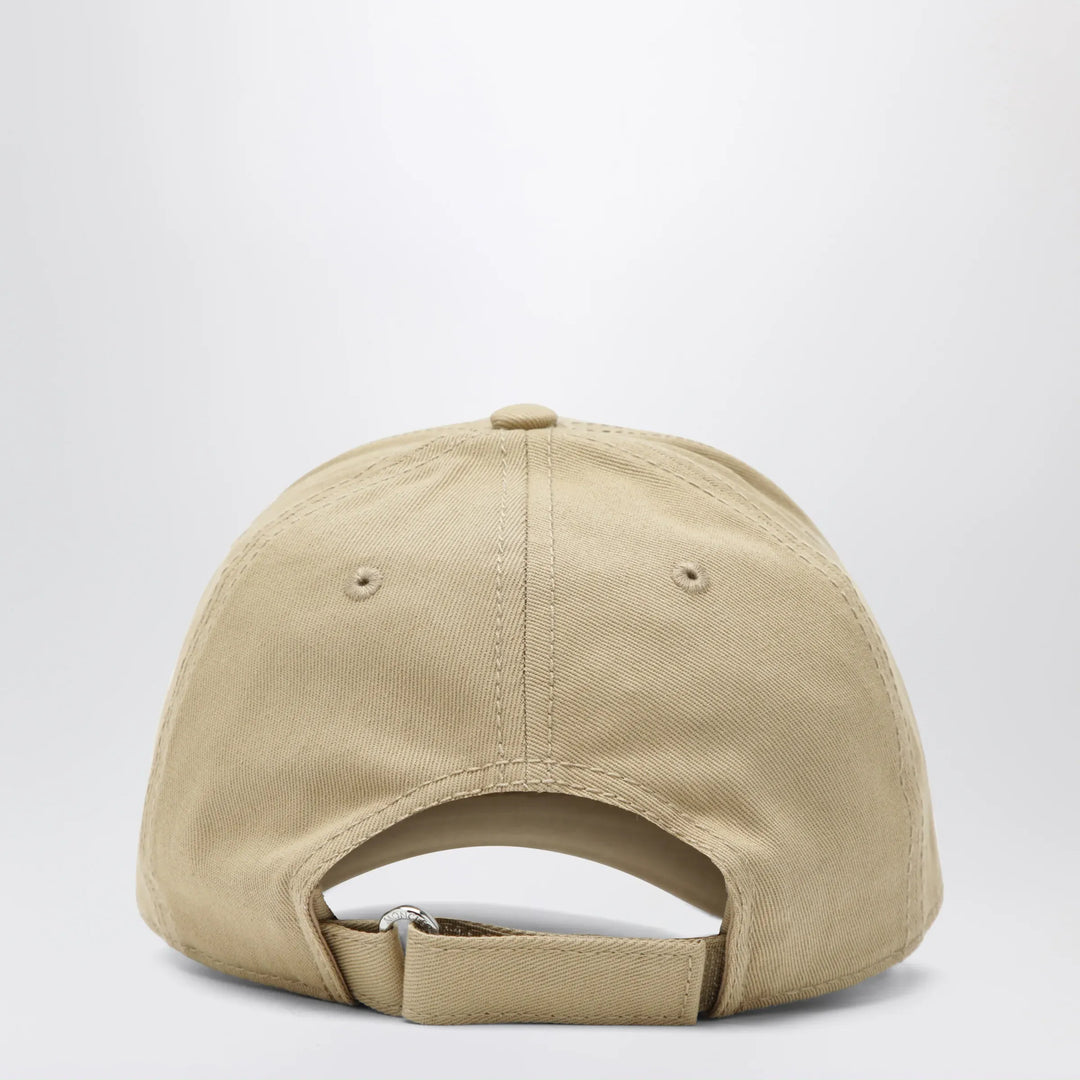 Moncler - Beige baseball cap with logo patch Brand Apparel &amp; Accessories > Clothing Accessories > Hats TU