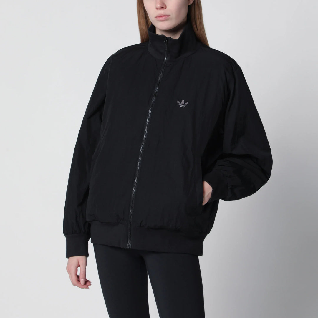 adidas Originals - Oversize Nylon oversized bomber jacket in black nylon Brand Apparel & Accessories > Clothing > Outerwear > Coats & Jackets S